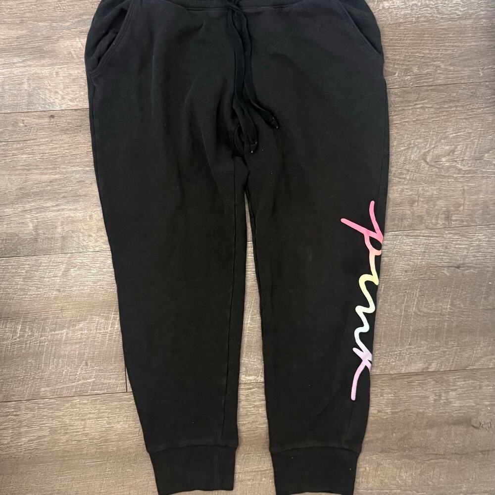 Victoria Secret Pink Sweatpants Black Size Medium